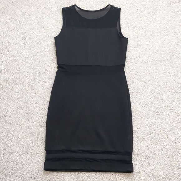 H&M Black Mesh Mini Dress Size S - Picture 7 of 7